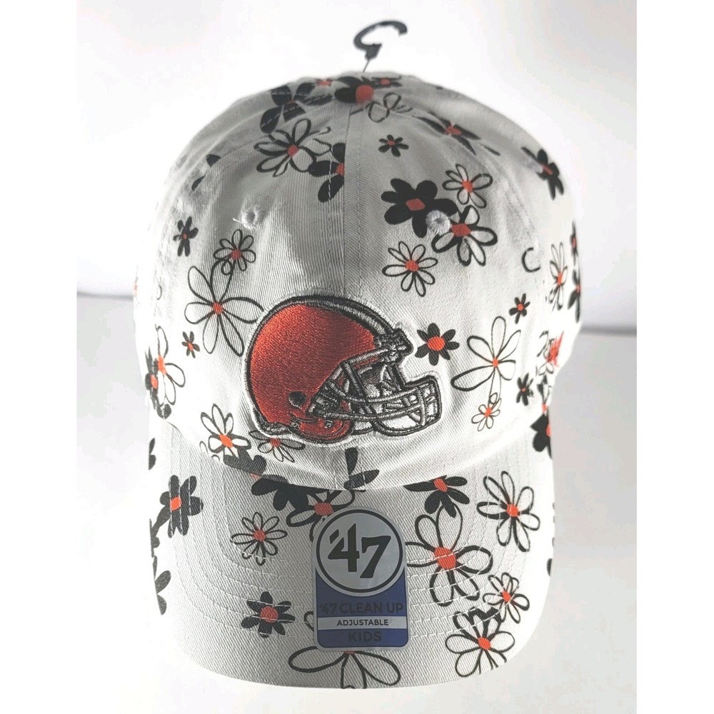 Cleveland Browns '47 Brand Clean‎ Up Strapback Adjustable Daisy Flower Hat NWT
